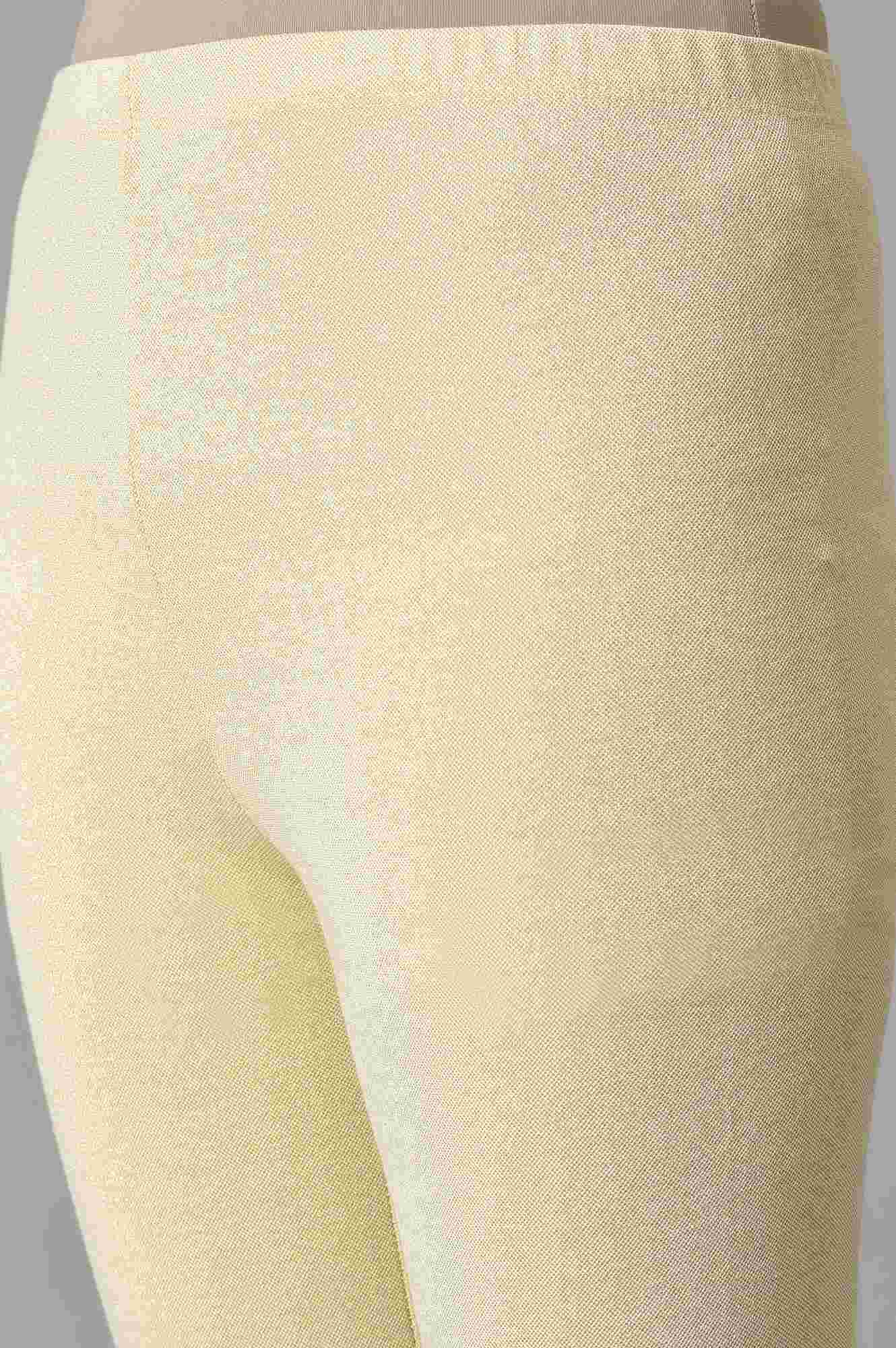 White Knitted Solid Winter Tights - Image 7