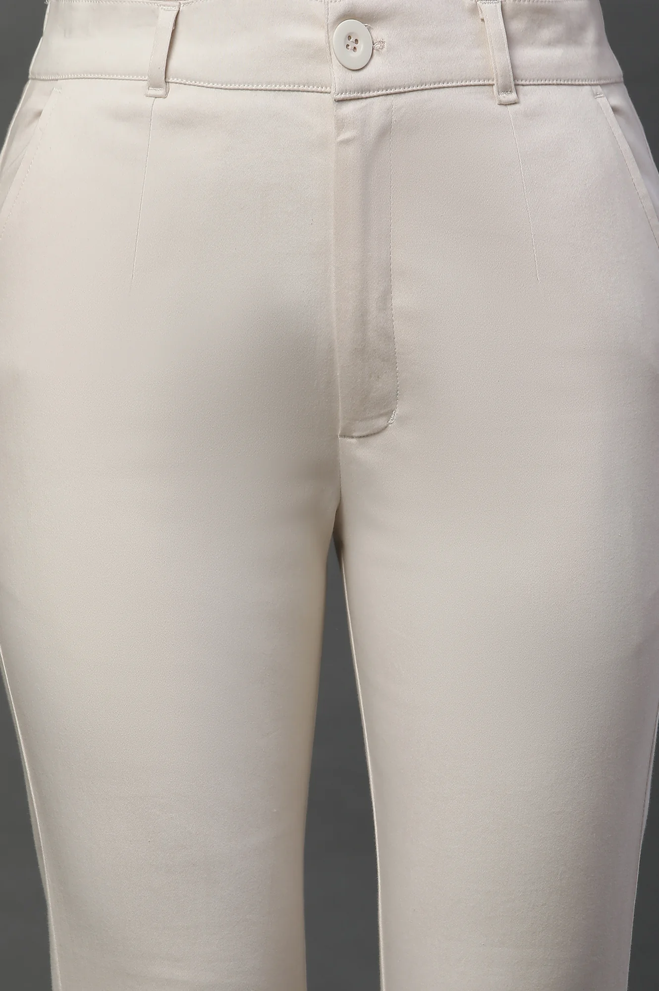 White Sleek and Comfy Slim Pants - Image 6