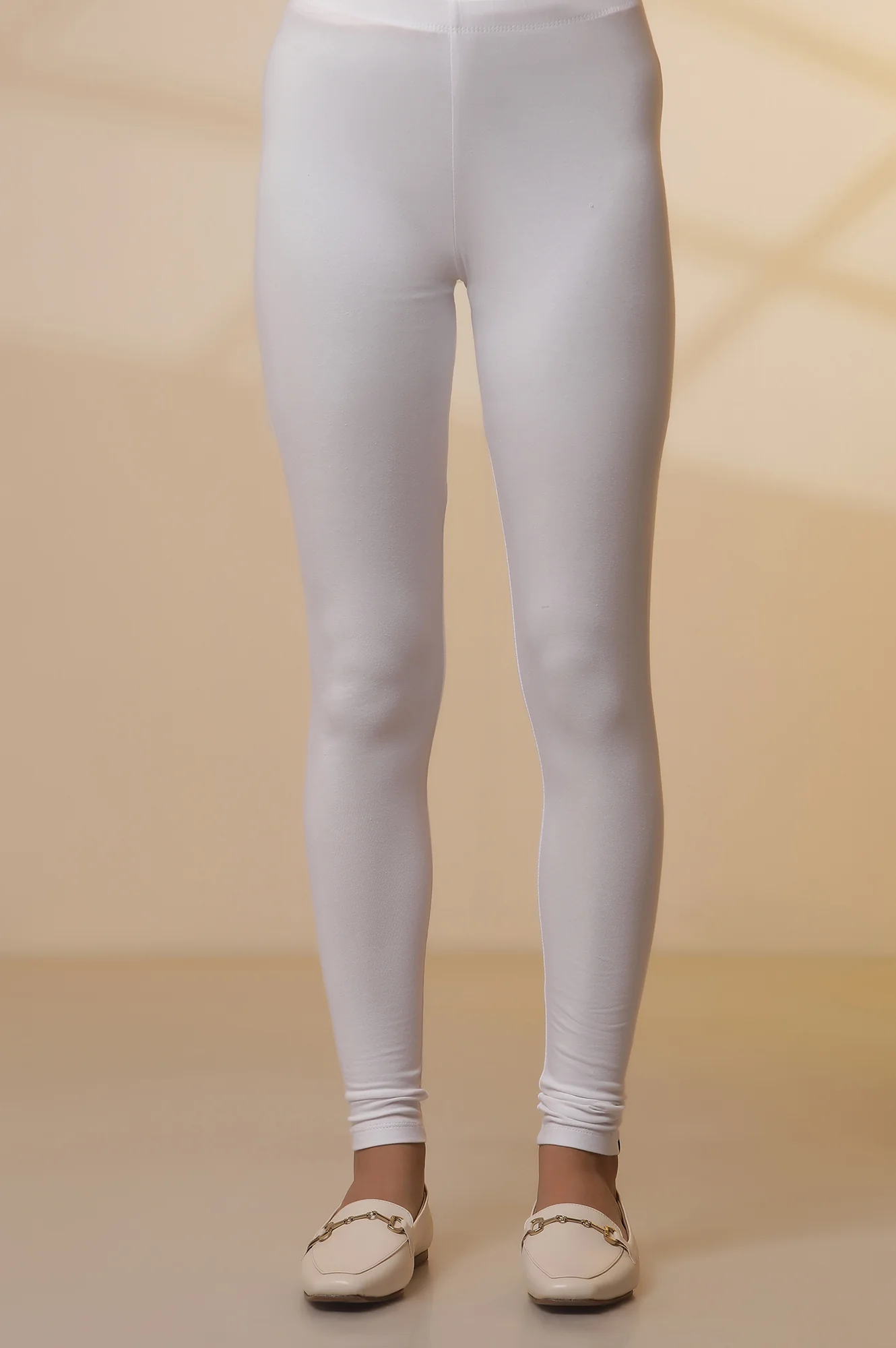 White Yarn-Dyed Striped Kurta and Tights Set - Image 8
