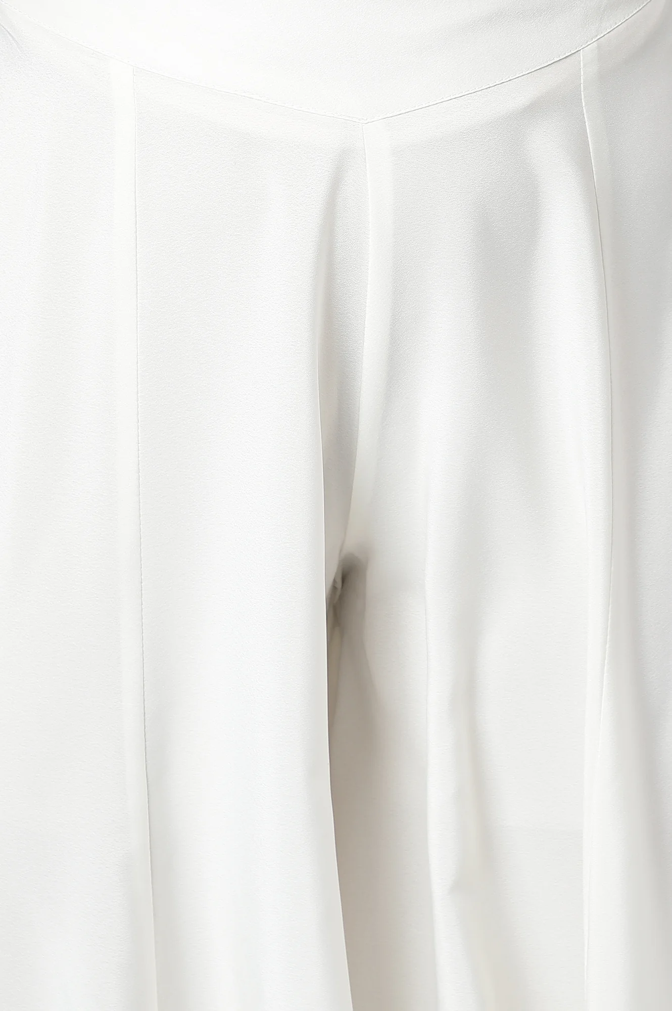 White Zari Embroidery Straight Kurta and Palazzo Set - Image 6