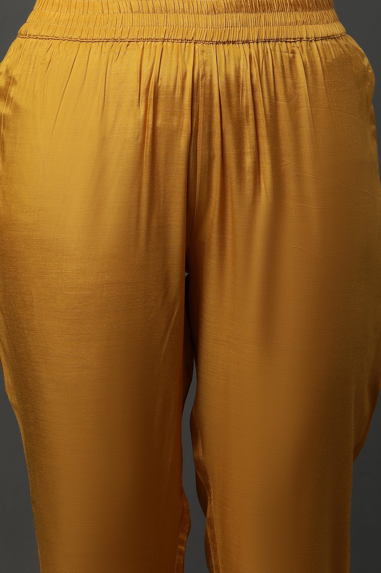 Yellow Dori Embroidered Kurta, Trousers and Dupatta Set - Image 8
