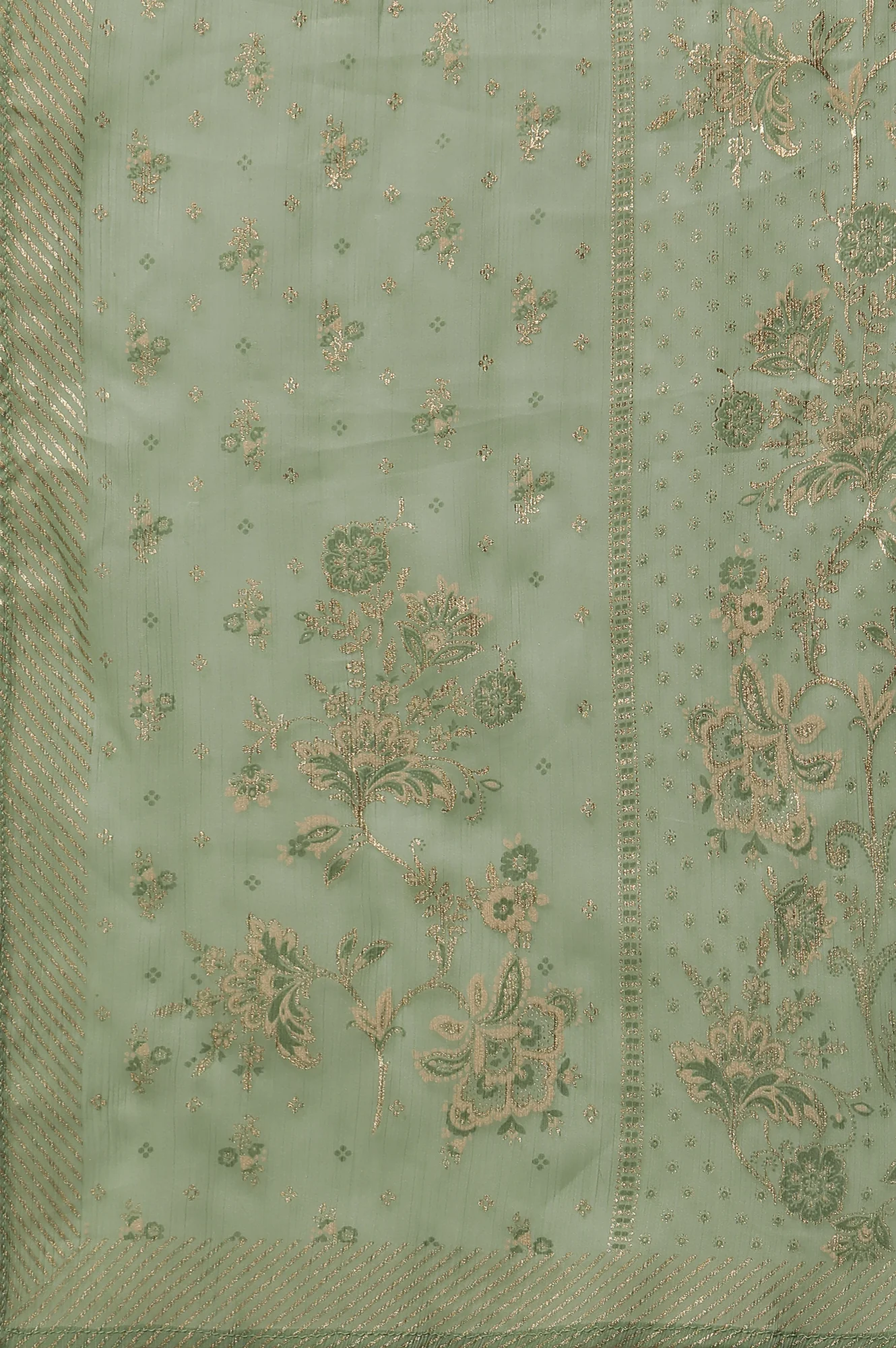 Yellow Embroidered Asymmetrical Kurta, Tights and Dupatta Set - Image 10