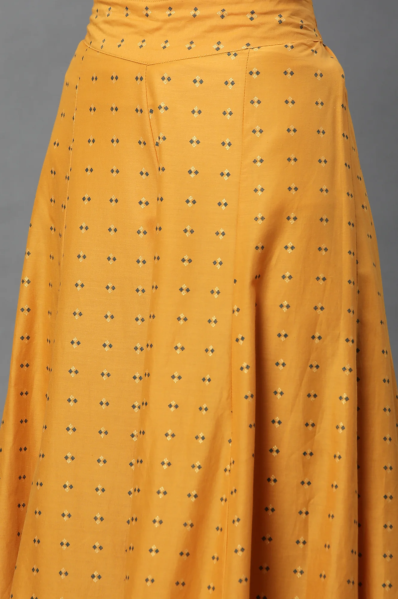 Yellow Printed Semi-Flared Palazzo Pants - Image 7