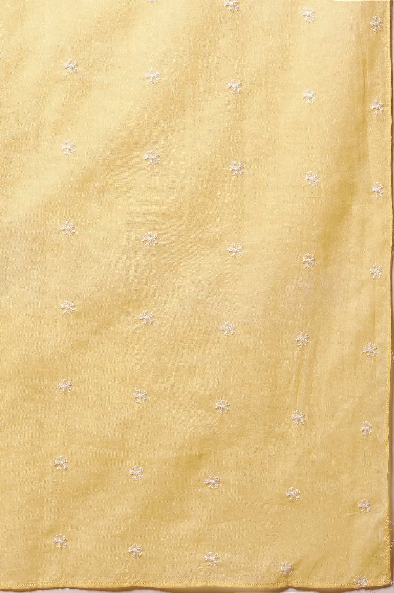 Yellow Schiffli Embroidered Kurta, Pants and Dupatta Set - Image 10