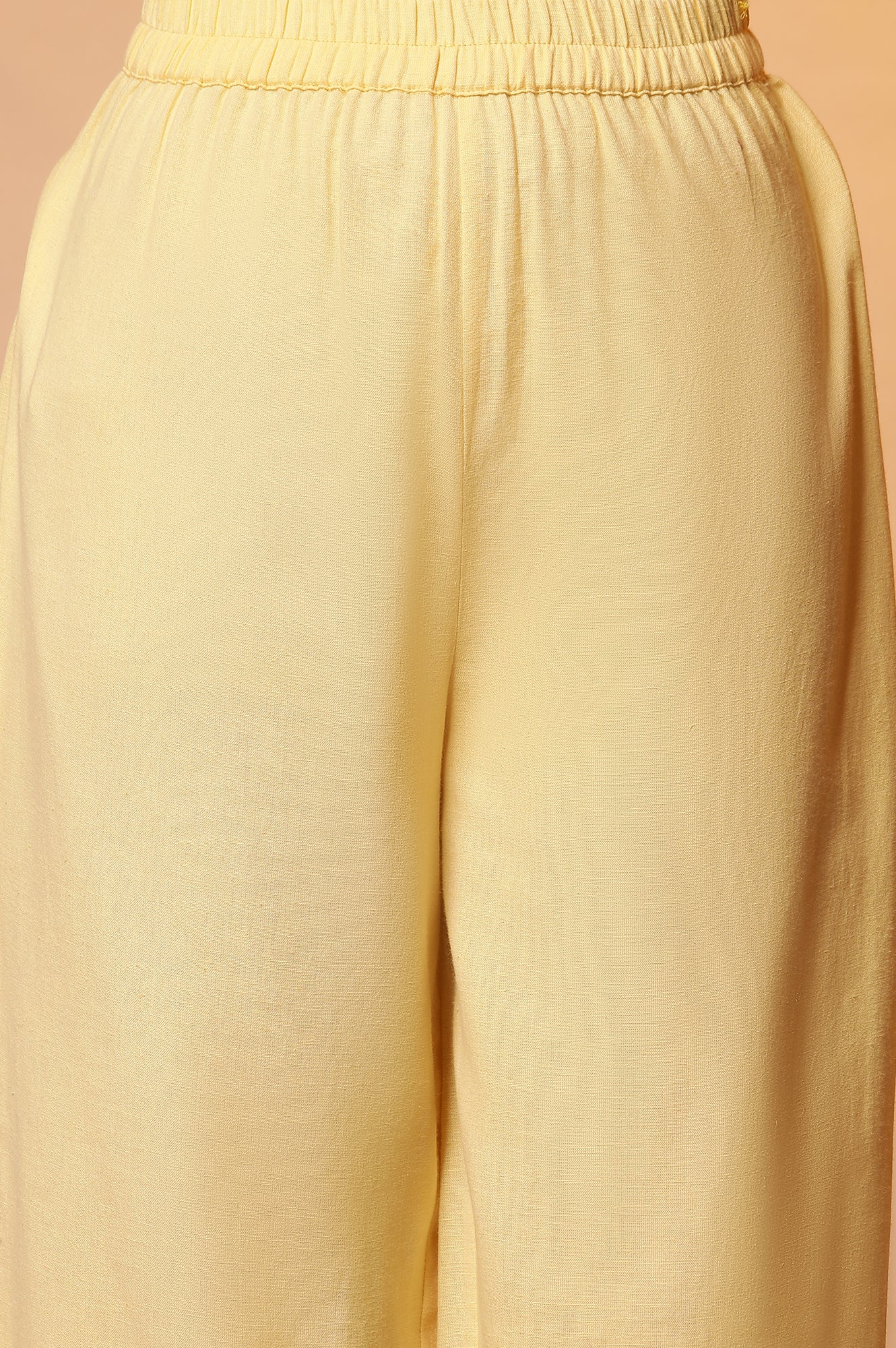 Yellow Schiffli Embroidered Kurta, Pants and Dupatta Set - Image 8