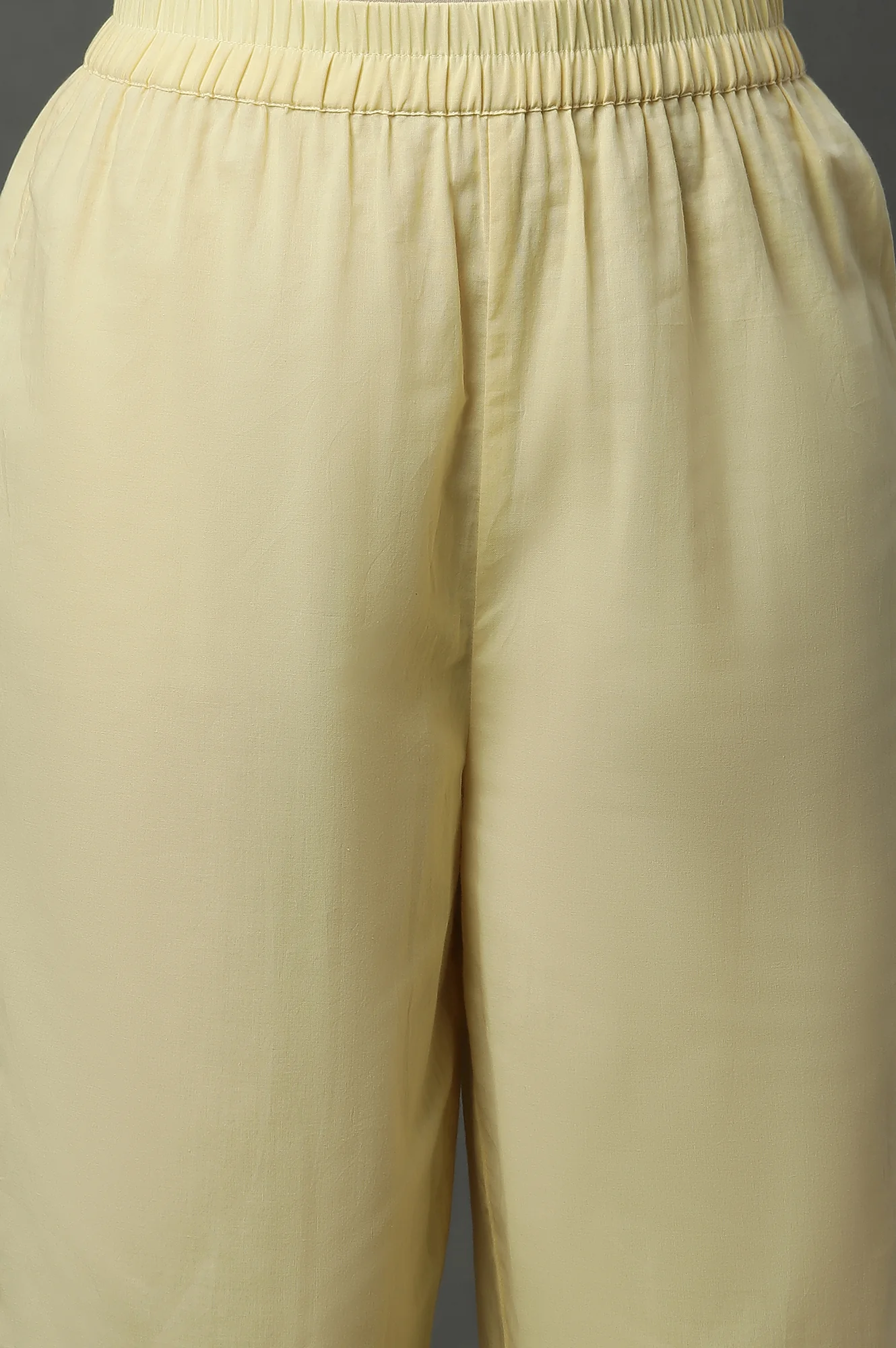 Yellow Schiffli Lace Kurta, Pants and Dupatta - Image 9